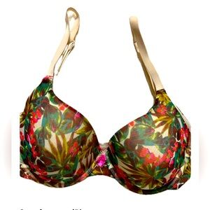 Gilligan & O'Malley Pink and Green Floral Bra